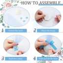CPEGHDVM 50Pcs Beach Wedding Favor Bags DIY Party Candy Favors Pouches Party Favors for Guests for Wedding Bridal Shower Mermaid Party Decoration(Seashell Blue)