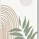 Printed Canvas Painting Wall Art Boho Abstract Wall Art Print Boho Wall Decor Scandi Art Mid Century Beige Green Terracotta Boho Wall Art Bedroom and Kitchen Office Wall Decoration 12x18inch, Pack of 3 