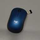 Logitech M185 Wireless Mouse, 2.4GHz with USB Mini Receiver, 12-Month Battery Life, 1000 DPI Optical Tracking, Ambidextrous, Compatible with PC, Mac, Laptop - Blue (One Size)