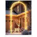 Wedding Decoration Outdoor Arch Lights - 9.5FT 460LED Waterproof String Lights with Timer, 8 Modes for Holiday Party,Wedding, Garden, Patio (Warm White)