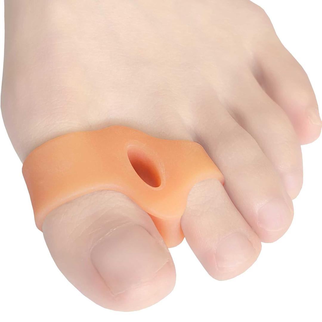 Chiroplax Bunion Corrector Pads Silicone Big Toe Separator Straightener Spacer for Women & Men Hallux Valgus Pain Relief Sleeve Cushion Splint Protector (4 Pads w/Shims - Large)