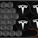 For Tesla Model 3 Y S X Wheel Hub Caps Center Cover Silver Matte (4PCS) Modification Hubcaps for Tesla Accessories