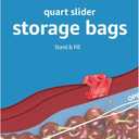 Amazon Basics Slider Quart Food Storage Bags, BPA Free, 120 Count (Previously Solimo)
