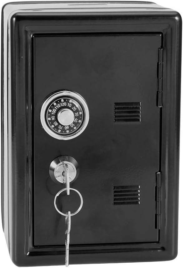 Joyzan Metal Piggy Bank, Mini Safe Coin Cash Locking Box Kid Money Saving Locker with 2 Keys Small Change Storage Jar Desktop Password Code Pot Saver Combination Lock Children Boys Girls Birthday Gift