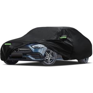 Car Cover Custom Fit for 2008-2026 Mercedes Benz C-Class C300 C350 C400 C450, Migaven Waterproof Full Exterior Cover Sun Rain Protection with Door Zipper and Cotton Lining