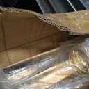 8FT Acrylic Curtain Rod Set for 96" windows,Clear Drapery Rod(Gold Bracket)