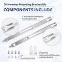 Dishwasher Mounting Bracket Replacement Parts,W10426979 24" and 8269145 Dishwasher Mounting Brackets with Screws Kit for Granite and Quartz Countertops Compatible with Whirlpool KitchenAid Maytag