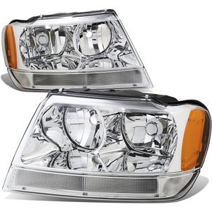DNA Motoring HL-OH-JGC99-CH-AM Chrome Amber Headlights Assembly Replacement Compatible with 99-04 Jeep Grand Cherokee DNA Motoring HL-OH-JGC99-CH-AM Chrome Amber Headlights Assembly Replacement Compatible with 99-04 Jeep Grand Cherokee