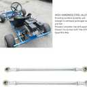 1 Pair 295mm 8mm Steering Tie Rod Kit Fit for Go Kart ATV Racing Cart Steel Alloy High Strength Long Lasting Go Kart Steering Tie Rod Tie Rod End Connector Joint Kit