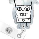 Funny Badge Reel Hospital ID Retractable Holder with Acrylic Clip, Cute Nurse Accessory for RN, MD, Critical Care, ICU, Healthcare (2 Way Foley Catheter)