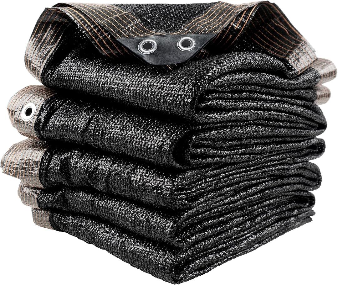Shade Cloth, 30FT X 50FT 50% Black Outdoor Woven Sun Shade with Grommets, Durable Breathable Netting Shading Antifreezing for Patio, Garden, DIY Home, Plants Cover, Greenhouse, Dog Kennel
