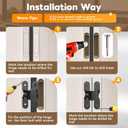 Invisible Hinges for Cabinet Doors,Completely 180 Hidden Hinges,Concealed Door Hinges,Concealed and Smooth Quiet Close(Black,0.63"-2.76",4Pack)
