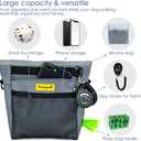 Dog Treat Pouch with Magnetic Closure 4-Cup Silicone Bag Fanny Pack Holder with Clicker 4 Ways to Wear Front Pocket Fits All Phones Ideal for Leash, Pet Walking and TrainingGray