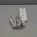 Flat Plug Power Strip, HANYCONY Ultra Thin Extension Cord, 6 Outlets 3 USB Ports(2 USB C), 5ft Multiple Outlet Extender with Wall Mount No Surge Protector for Dorm Room, Cruise, Travel Essentials (White)