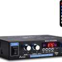 AK35 Home Audio Amplifier Receiver, 200W Home Dual Channel Bluetooth 5.0 Sound Speaker AMP, Home Amplifiers FM Radio/USB/SD/Card w/Remote Control Home Theater Audio Stereo System Components