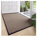 Door Mat Entrance 24x35, Dirt Resistant and Absorbent, Non-Slip Rubber Backing Floor Mats, Easy Clean Low-Profile Doormat for Entryway, Front Door, Inside Entrance, Black
