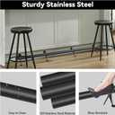 Bar Foot Rail Kit 4ft / 6ft / 8ft - Stainless Steel Complete Floor Standing Bar Foot Rest - Matte Black Foot Rail System with Tubing, Wall Brackets, End Caps & Internal Connector