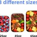 Kichwit Stainless Steel Lunch Box Container with Lid, Pack of 3 Bento Snack Boxes for Work, Travel or Picnics, Dishwasher Safe, 25oz, 45oz, 65oz