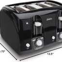 Sunbeam Wide Slot 4-Slice Toaster, Black (003911-100-000)