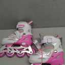 JeeFree 4 Size Adjustable Inline Skate for Kids,Children's Inline Skates with Light Up Wheel,Outdoor Illuminating Roller Skates for Girls,Boys and Beginners, S