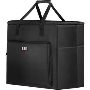 BUBM Desktop Computer Carrying Case, Padded Nylon Carry Tote Bag for Transporting Computer Tower PC Chassis, Keyboard, Cable and Mouse