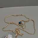 Universal Crossbody Phone Strap, Metal Cell Phone Chain Leather Anti-Theft Crossbody Lanyard (Gold & white)