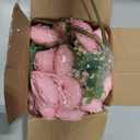 MARTINE MALL 12 Packs Peonies Artificial Flowers, Light Pink Artificial Peonies, Silk Peonies Flowers Fake Peonies Artificial Flowers Peonies Bouquet for Centerpiece Table Wedding Party Home Decor