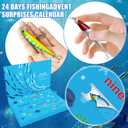 Fishing Advent Calendar 2025, Fishing Lure Set - 24 Days of Christmas Countdown Calendar, for Fishing Lovers, Christmas Gifts for Dad Men & Stocking Stuffers for Men