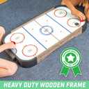 GoSports 30 Inch Table Top Air Hockey Game for Kids - Portable, Battery Operated Game Table - Oak