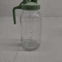 64 oz Glass Pitcher with Lid, Large Wide Mouth Mason Jar with Pour Spout, Green Sun Tea Glass Jar for Outside, Drink Pitcher Great for Drink, Cold Beverages and Breast Milk