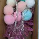 9.85FT Unicorn String Lights Cute Pom Poms Fairy LED String Lights Battery Operated with Timer Decor Lights for Kids Bedroom Birthday Party Kids Playhouse Wedding Valentine's Day Christmas Decorations