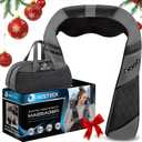 RESTECK Massagers for Neck and Back with Heat - Deep Tissue 3D Kneading Pillow, Electric Shiatsu Shoulder Massage, Foot, Legs, Body - Relieve Muscle Pain - Office, Home & Car (Black/Grey)