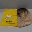 Blonde Wig with Bangs,Dirty Blonde Wavy Wigs for Women,Shoulder Length Curly Synthetic Hair Wig for Party Daily Use 18IN