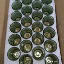 SUPMIND 24 Pcs Votive Candle Holders, Glass Holders Bulk for Table Centerpiece, Tea Lights Candle Holders for Wedding Shower, Party and Home Decor Green
