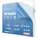 CALPALMY 5-Pack 11x14 Clear PET Plastic Sheets, 0.04" Thick Flexible Transparent Panels, Shatter-Resistant Plexiglass Alternative for Picture Frames, Signs, Displays, Crafts & DIY Projects