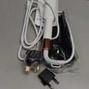 Travel Mini Waver Hair Tool Crimper for Women 0.4 inch Small Double Barrel S Waver Curling Iron Dual Voltage (110-240V) with European Plug Adapter, 5 Temps, Anti-scalding, Auto-Off (White)