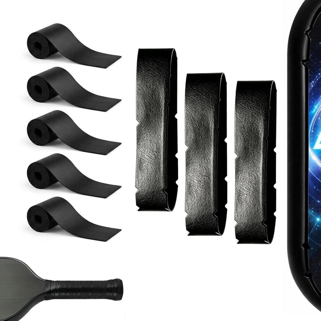2 x AEJ Pickleball Accessories Kit, 5 PU Overgrips and 3 Edge Guard Tapes, Pickleball Paddle Grip Replacement and Edge Protection Set for Paddle Care, Practice and Game Play