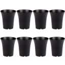 8pcs Round Flared Plastic Planting Pot