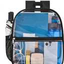 Oraben Clear Backpack for Stadium Events Clear Bag Small Stadium Backpack Waterproof 12x6x12 for Women Men Adult Concert Sports (Black)
