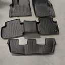 SMARTLINER Custom Fit Floor Mats 3 Row Liner Set Black for 2017-2025 Audi Q7/SQ7