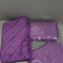 YIHOUSE Purple Bathroom Rug Sets 3 Piece, Ultra Soft Memory Foam Bath Mat Non Slip, Machine Wash Bathroom Mat Set Water Absorbent for Bathroom, Toilet (3 pieces)