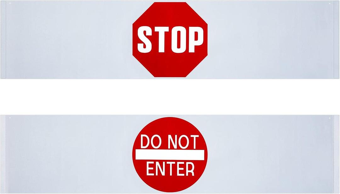 Weysat 50 x 12 Inch Door Guard Stop Banner Stop Sign Strip Do Not Enter Sign Wandering Prevention Aid for Dementia Patients
