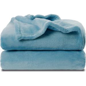 NANPIPER Fleece Blankets Super Soft Flannel Fuzzy Blanket for Bed Couch Luxury Cozy Plush Microfiber Blanket-Twin Size Light Blue