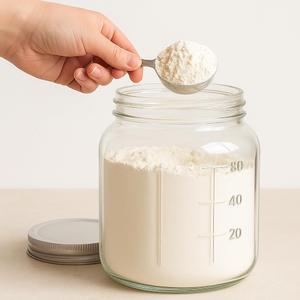 Kitchentoolz Half Gallon Glass Mason Jars with Extra Wide Mouth & Metal Lids - Airtight Food Storage & Canning Jars with Measurement Markings - 64 oz (2 Pack)