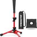 Baseball Tee for Kids,Batting Tee,Softball Tee,Youth Hitting Tee,Teeball Tee,Travel Tee,Easy Adjustable Height (Red)