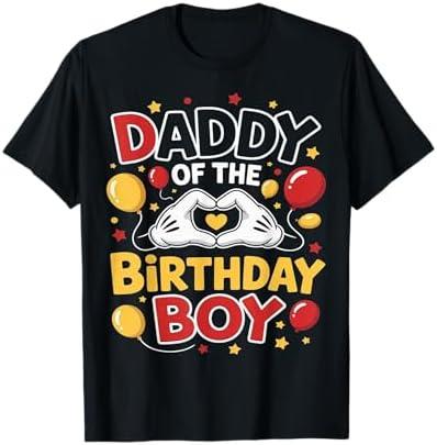 Daddy Of The Birthday Boy Shirt matching Dad Son Family Bday T-Shirt.L
