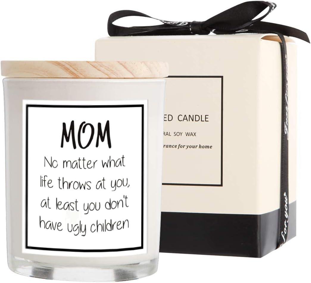 Gifts for Mom from Daughter Son, Funny Birthday & Mothers Day & Thanksgiving & Christmas Gifts(Vanilla) (Transparent)