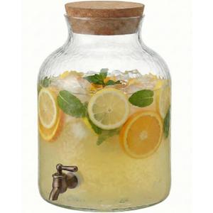 Style Setter Beverage Dispenser Cold Drink Dispenser w/ 2.7 Gallon Capacity Glass Jug, Cork Lid & Leak-Proof Acrylic Spigot, Great for Parties, Weddings & More