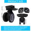 Luggage Wheels Replacement Kit, Suitcase Wheels Replacement with Screws, 360 Rotation Spinner Wheel, Mute Double Row Swivel Wheel for Luggage Suitcase Trolley (Black, 2PCS)