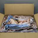 14 Pcs Christmas Outdoor Nativity Scene Set Large Nativity Lawn Sign 51" Tall Manger Scene Outdoor Holy Family Yard Decoration PVC Weatherproof for Christmas Xmas Outside Yard Lawn Decor